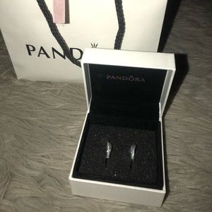 Pandora Hoop Earrings, Sterling Silver